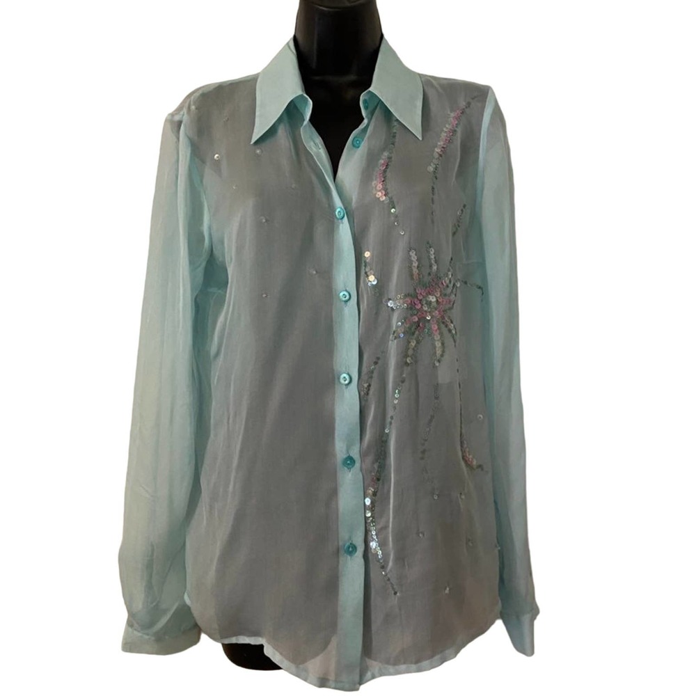 NWT Rocco Barocco sheer silk top 44